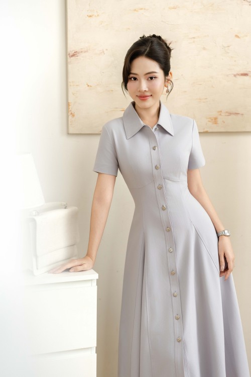 Đầm xòe cổ vuông Miso Dress - Ảnh 3
